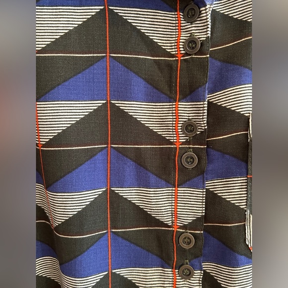 Enzo Belted Patterned Shirtdress Mini Dress - Picture 3 of 7